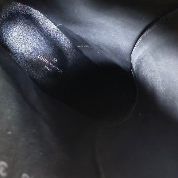 Louis Vuitton Black and Brown Monogram Ankle Boots - Picture 8 of 8